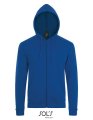 Heren hooded Sweater Sols Zip Stone Royal Blue